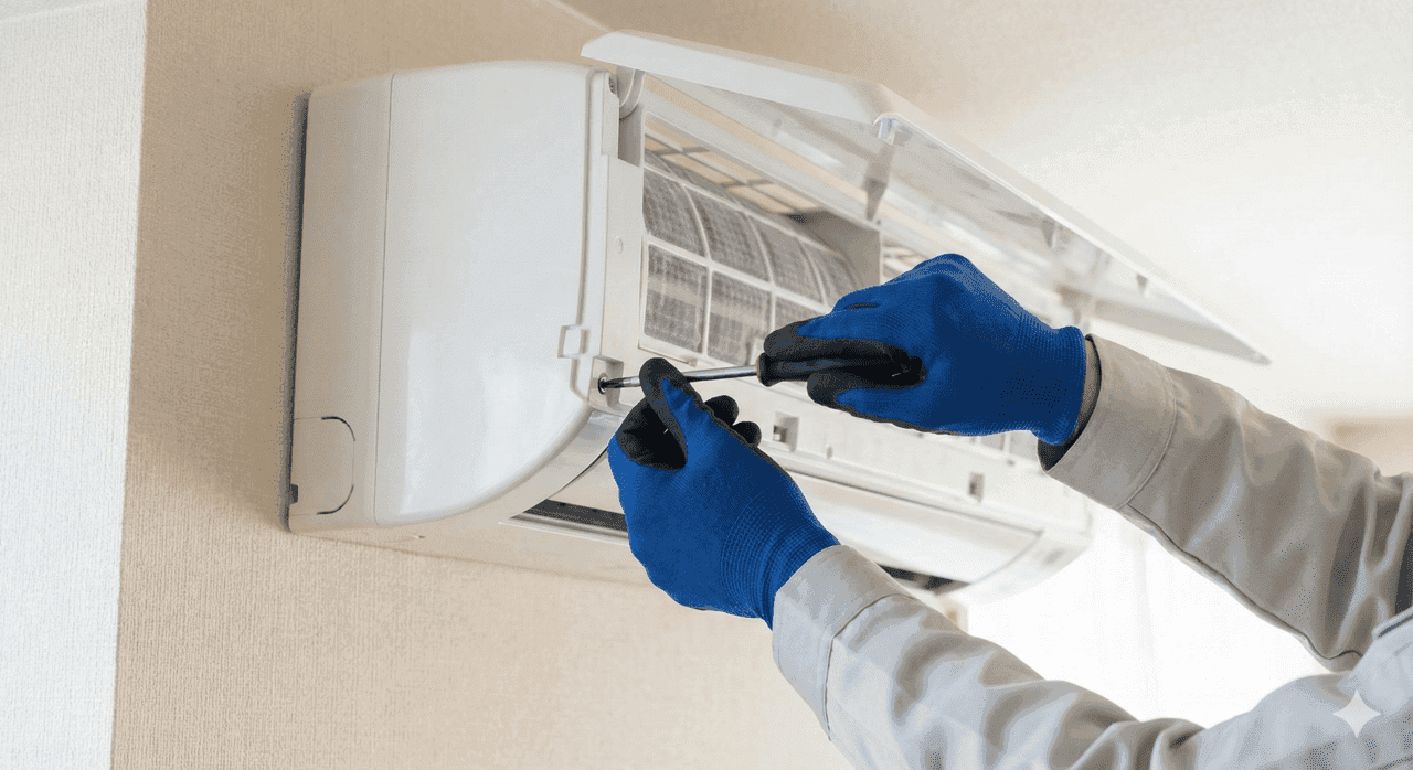 山梨県での住宅設備修理・点検を行う㐂色設備(なないろせつび)の様子